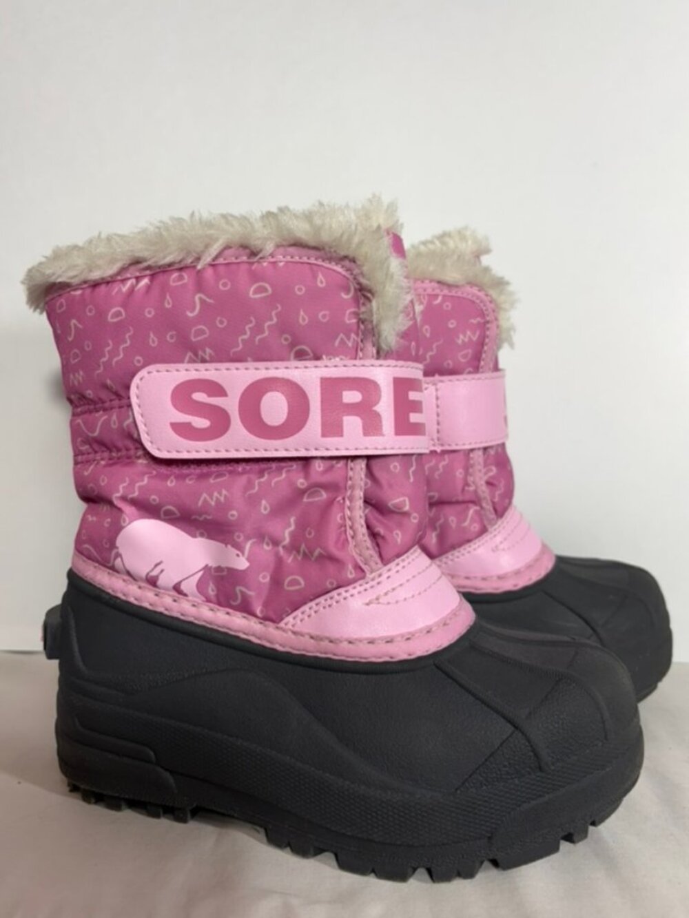 EUC Sorel Snow Commander Boots Size Toddler 11 - Waterproof Insulated Pink
